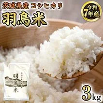 《 令和7年産 先行予約 》 コシヒカリ 「幻の米 羽鳥米」 3kg (3kg × 1袋) 筑波北麓秘蔵米 お米 ごはん 精米 コメ 白米 国産 茨城県 桜川市 限定 期間限定 数量限定 銘柄米 [AX010sa]	
