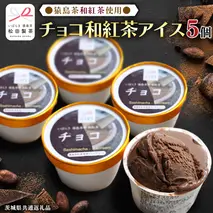 猿島茶使用 チョコ 和紅茶 アイス 5個入 アイスクリーム あいす ふるさと納税 ギフト スイーツ お菓子 お祝い 詰合せ [DV022sa]