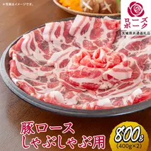 ローズポーク ロースしゃぶしゃぶ 用 合計 800g ( 400g ×2 ) (茨城県共通返礼品) 茨城県産 ブランド豚 豚 豚肉 肉 国産 国産豚 豚しゃぶ 豚ロース 冷凍 小分け 藤井商店[CD059sa]