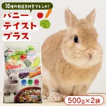 バニー テイストプラス 500g × 2袋 バニー うさぎ 小動物用フード ペットフード おやつ 乳酸菌配合 [BU031sa]