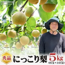 【2026年9月下旬から発送開始】《先行予約》《秀品》 にっこり梨 5kg 6玉 ～ 10玉 （茨城県共通返礼品／かすみがうら市） 鈴木農園 産地直送 フルーツ 甘い 直送 茨城 限定 にっこり [ED001sa]