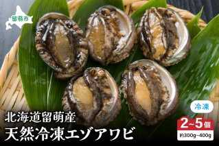 【産地直送】北海道留萌産天然冷凍エゾアワビ 2～5個