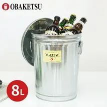 F10/8L　シルバー2個　店舗用什器 バケツ おしゃれ  日本製