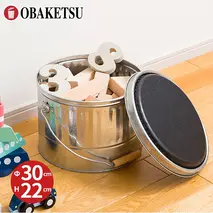 クッション付きスツール缶S　シルバー　インテリア 収納 椅子 スツール おしゃれ