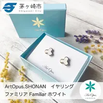 【ふるさと納税】茅ヶ崎市 湘南 陶磁器 ピアス 上品 かわいい レディース ギフト プレゼント 誕生日 母の日 お祝い サマーギフト ゴールド 金 アート アクセサリー Artopus.SHONAN イヤリング ファミリア ホワイト