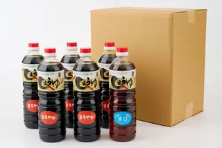 九州醤油万両の本醸造まろやか醤油とうすくち醤油(1L6本箱)(D-3) 【うすくち JAS 1000ml  6本 あまくち】(H016104)