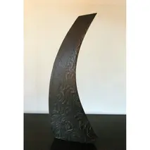 花器 A 黒 【一輪挿し 手作り 陶器 オブジェ インテリア 癒し 贈り物】(H038122)