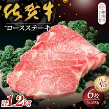 佐賀牛ロースステーキ200g×6枚 【佐賀牛 佐賀県産 牛肉 ロース ステーキ 精肉】(H040102)