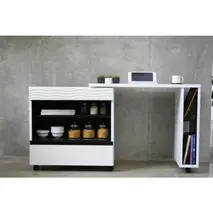 シュール キッチンデスク 【カウンター 台所 キッチン収納 レンジ収納 食器収納 組立設置付 梱包材引き取り】(H062177)