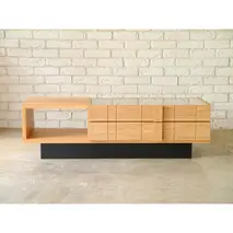 サモア コレクションテーブル 【リビング センター ガラス 北欧 ナチュラル 引出し 収納付き おしゃれ 開梱設置 梱包材引き取り 完成品】(H062190)