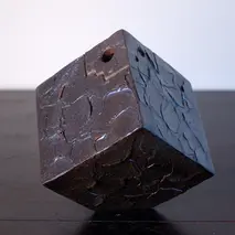 花器 キューブ(大) 黒 【一輪挿し 手作り 陶器 オブジェ インテリア 癒し 贈り物】(H038116)