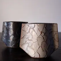 花器 リバーシブル 【一輪挿し 手作り 陶器 オブジェ インテリア 癒し 贈り物】(H038118)