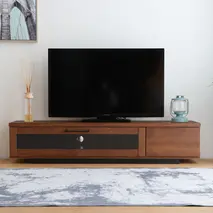 アダムロ 140ローボード WN 【テレビ台 テレビ TV ローボード リビング用 収納家具 AV機器収納 国産】(H060666)