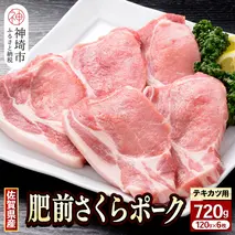 佐賀県自慢の肥前さくらポーク とんかつ用 ロース【120g×6枚】(H081141)