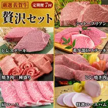 【贅沢セット 7回定期便】 佐賀牛 厳選お楽しみ便（合計3.4kg）(H085147)