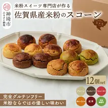 【米粉スイーツ専門店】米粉のスコーンセット 12個セット(6種 × 2個)【グルテンフリー 小麦粉不使用 焼菓子 贈り物 お歳暮 お中元 お祝 スイーツ デザート ギフト】(H053321)
