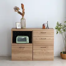 トラクト チェスト＋OP引出＋120天板 SN 【食器 キャビネット 家具 国産 組み合わせ 収納家具 完成品】(H060672)