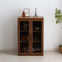 トラクト ガラス扉+60天板 WN 【家具 国産 組み合わせ 収納家具 完成品】(H060533)