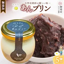 本間農園の無添加あんプリン5個セット 【スイーツ 平飼い 無添加 有精卵 ミルン牧場 牛乳 プリン県 プリンマップ】(H073114)