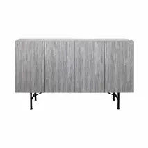 セロ 150サイドボード ダークグレイ【リビングボード サイドボード 紙漉き風模様 完成品 収納 家具】(H062275)