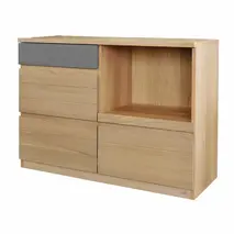 オートム 120ドロワーカウンター【キッチンカウンター カウンター キッチン収納 開梱設置 梱包材引き取り 日本製 完成品】(H062298)