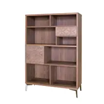 ラクト 90シェルフ ブラウン【飾り棚 ディスプレイラック 本棚 収納 ブックシェルフ 完成品】(H062310)