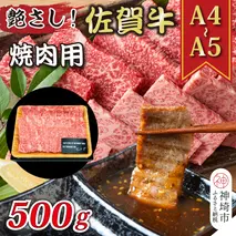 艶さし！【A4～A5】佐賀牛焼肉用 500g【肉 牛肉 ブランド牛 黒毛和牛 ふるさと納税】(H112111)
