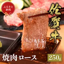 【和牛セレブ】佐賀牛 焼肉ロース 250g【肉 ブランド牛 和牛 牛肉 ふるさと納税】(H113104)