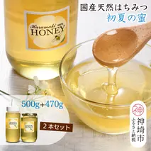【数量限定】2025年産 国産天然蜂蜜（初夏の蜜）500g & 470g【 合計970g 】(H049117)