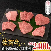 【希少部位を厳選！】佐賀牛定期便 6ヶ月【ザブトン 三角バラ イチボ とうがらし ミスジ トモサンカク カイノミ ササミ おまかせで6種】(H106108)