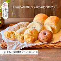 【定期便3回】自家製天然酵母パンの詰め合わせセット【パンと器のコネル】 【パンと器のコネル 全粒粉 もっちりベーグル 国産小麦 パン 自家製 天然酵母 玄米麹 朝食 おやつ】(H094117)