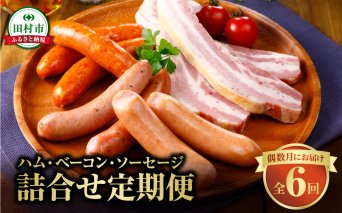 【偶数月にお届け全6回】 ハム ・ ベーコン ・ ソーセージ 詰合せ 定期便 セット やまと豚 DLG 金賞 おかず 焼くだけ のし 熨斗 ギフト お中元 お歳暮 プレゼント 人気 ランキング おすすめ 福島県 福島 田村市 田村 ふくしま たむら ハム工房都路