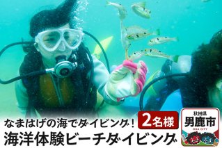 【なまはげの海でダイビング！！】 海洋体験ビーチダイビング 2名様 秋田県 男鹿半島 男鹿市|10199