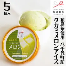 猿島茶使用 八千代町産 タカミメロン アイス 5個入 ふるさと納税 10000円 アイスクリーム あいす ギフト スイーツ お菓子 お祝い 詰合せ [AF061ya]