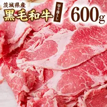 茨城県産 黒毛和牛 切り落とし  600g [AI011ya]