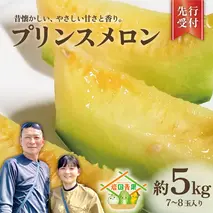 プリンスメロン ( 7～8玉 入り) 1箱 約 5kg フルーツ 果物 くだもの お取り寄せ 茨城県産 産直 直送 【 先行予約 2026年5月下旬以降発送 】【 令和8年産 】【 農家直送 】【 昭和の大衆メロン 】 [AX020ya]

