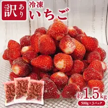 【 訳あり 】 冷凍 いちご 約1.5kg ( 500g × 3パック ) イチゴ 苺 アイス 冷たい 旬 凍眠 小分け 新鮮 お得 ふるさと納税 7000円 スムージー [AU091ya]