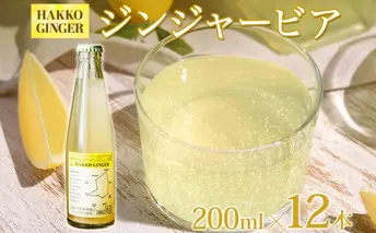 北海道 自家製 ジンジャービア 200ml×12本 HAKKO GINGER 発酵 ジンジャー ビール 生姜 レモン 辛口 ノンアルコール 炭酸 ヘルシー 野菜飲料 野菜ジュース 飲料類 炭酸飲料