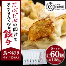 だぶだぶの肉汁をすすりたくなる餃子 60個（10個入×6パック）