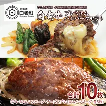白老牛プレミアムハンバーグセット（10枚）
