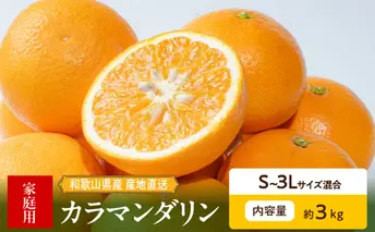 ZE6502_【2026年先行予約】和歌山県産　カラマンダリン　3kg　家庭用