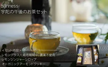 宇陀の午後のお茶セット (化粧箱入り) ／ ふるさと納税 ハーブティー ティーバック セット ギフト お茶 クッキー おやつ お土産 贈り物 シロップ ヨーグルト ホット アイス 国産 奈良県 宇陀市 bijinness
 