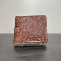 YIHALS ハンドメイド 鹿革 2つ折り財布 ブラウン《靴屋が手掛ける革製品》｜イハレス レザー 革小物 [0644]