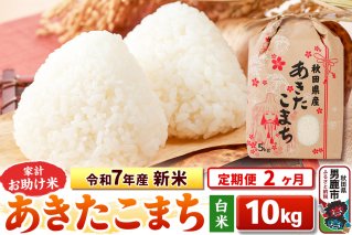 《定期便2ヶ月》令和7年産 新米【白米】家計お助け米 あきたこまち 10kg（5kg×2袋）|10539