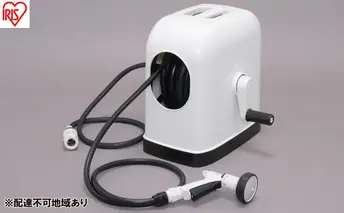 フルカバーホースリールHG 30M FHHG-30 ブラック/ホワイト ホース ホースリール 散水ホース 水まきホース 30m フルカバー カバー付き 水やり 水撒き 散水 ガーデニング 家庭菜園 洗車 掃除 アイリスオーヤマ  新生活
