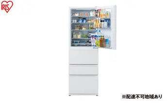 冷蔵庫 冷凍冷蔵庫 371L IRSN-37A-W ホワイト 冷蔵庫 大型 冷凍室  アイリスオーヤマ 急冷モード 野菜室 ファン式 自動霜取り 霜取り不要 2人暮らし 家庭用 新生活 ホワイト 冷凍冷蔵庫 アイリスオーヤマ