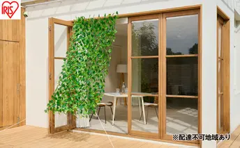 ＤＥＣＯ ＧＲＥＥＮ フェンス＆シェード GS-200LG ライトグリーン グリーンシェード  アイリスオーヤマ 1m×2m リーフラティス 日よけシェード ベランダ目隠し 窓 ベランダ 庭 グリーンカーテン グリーンフェンス サンシェード フェイクグリーン
