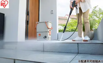 タンク式高圧洗浄機 SBT-751 サンドベージュ 高圧洗浄機 コンパクト 家庭用 タンク式 洗車 アイリスオーヤマ 10MPa アタッチメント付き 節水 掃除 ガン ベランダ 温水 洗剤対応 黄砂 花粉 外壁 ランス ホース ノズル