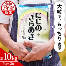 令和7年産 にじのきらめき 10kg ( 5kg × 2袋 ) お米 ごはん 精米 コメ 白米 国産 茨城県 桜川市 銘柄米 [AX016sa]