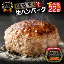 【期間限定！】佐賀牛入り ハンバーグ 20+2個 大容量 2.6kg(120g×22個)【佐賀牛 黒毛和牛 ブランド牛 九州 ハンバーグ 牛肉 豚肉 国産 お弁当 おかず 惣菜 おすすめ 人気】(H083105)